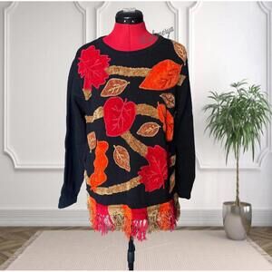 Vintage 1980's Victoria Harbour Fall Leaves Sweater